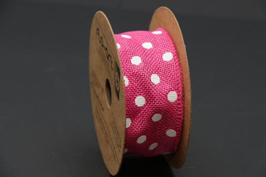 SZALAG JUTA 4CM 6,3M DROTOS-PÖTTYÖS 1725 CIKLÁMEN