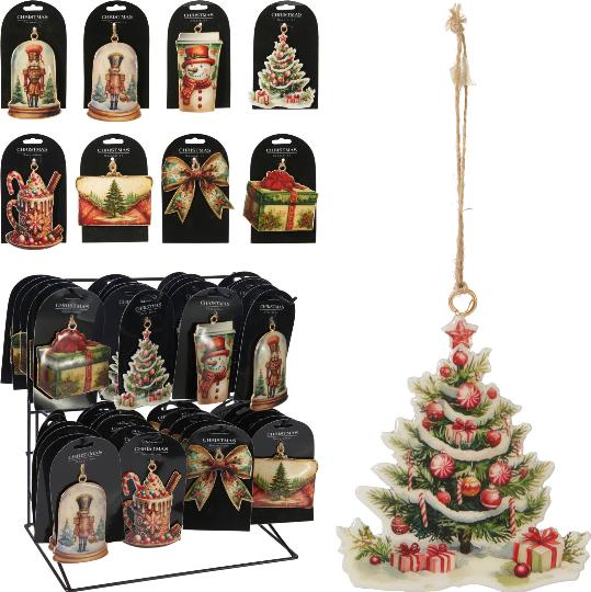KARÁCSONYI FÉM FIGURA AKASZTÓS 10CM MIX 543543
