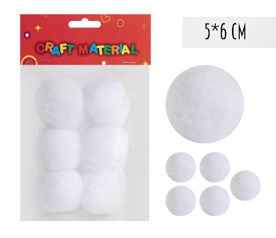 KARÁCSONYI HÓGOLYÓ 6CM X6 452935