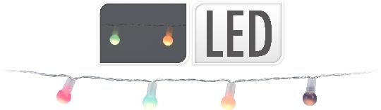 KARÁCSONYI ÉGÖSOR 20LEDES SZINES GOLYOS 281036