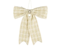 KARÁCSONYI SZALAG CREAM-GOLD 33CM 512129