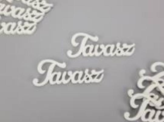 FA FELIRAT (TAVASZ) FEHÉR 9,3X9,3CM X8 4470