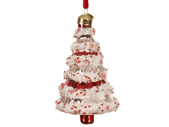 KARÁCSONYI FENYŐFA DÍSZ ÜVEG FENYŐFA 12CM 122244