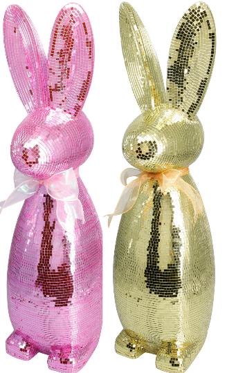 HÚSVÉTI NYÚL DISCO 69CM GOLD / PINK 532082