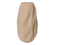 ÜVEG VÁZA HULLÁMOS BEIGE 28,5CM 647756